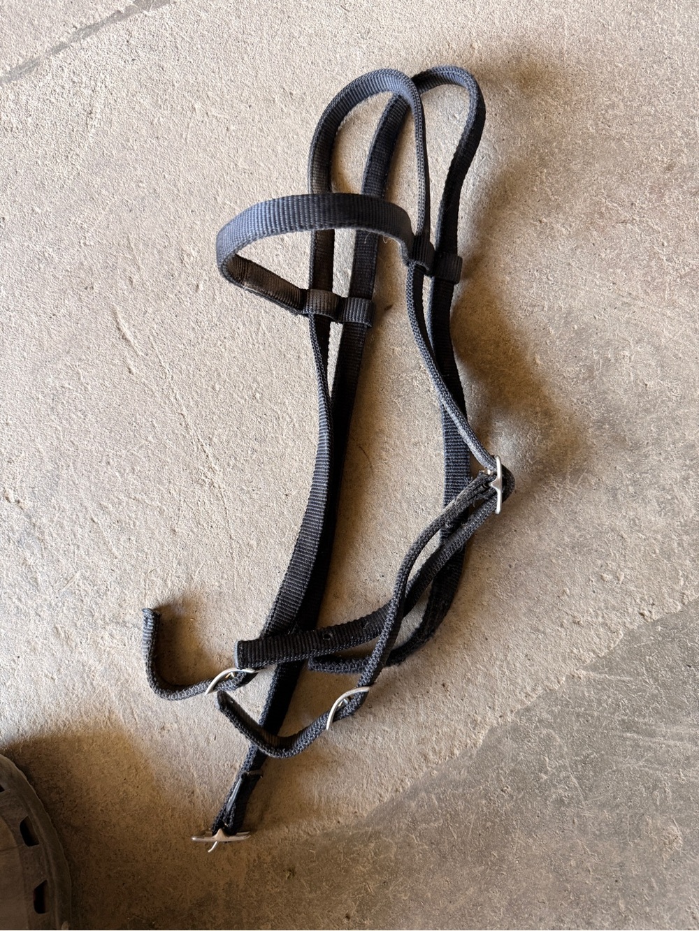 Black Nylon Adjustable Horse Bridle